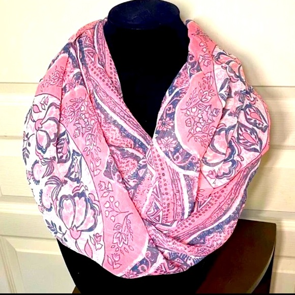 Anthropologie Accessories - Infinity Scarf Boho Floral Pink